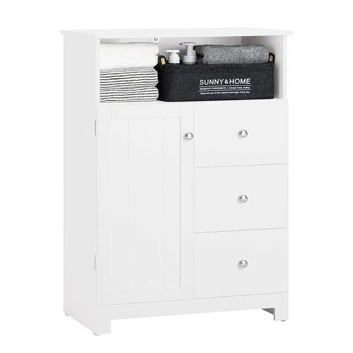 Badkommode | Badzimmerschrank | Flurschrank | Weiss BZR107-W
