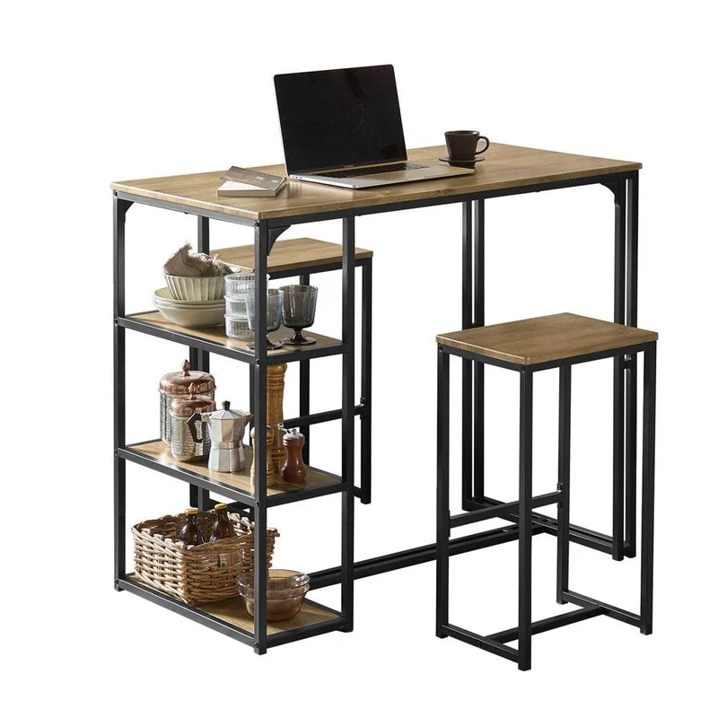 Bartisch Mit 2 Stühlen | Bartisch Set | 3-Teilig