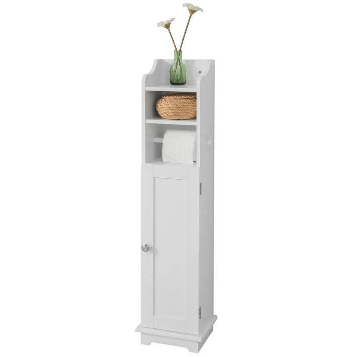 Toilettenpapierhalter | Toilettenpapier Aufbewahrung | Badezimmerschrank Weiss
