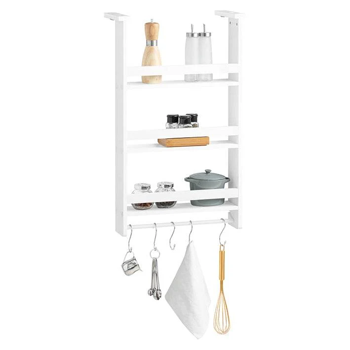 Küchenregal Weiss | Gewürzregal mit 3 Ablagen | Hängeregal für Kühlschrank