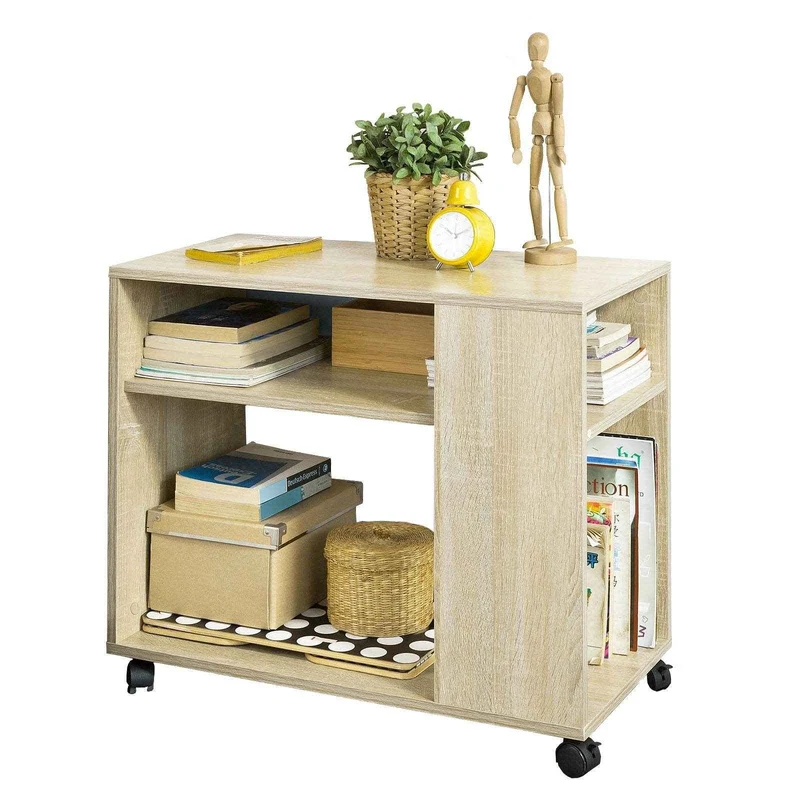 Beistelltisch mit Rollen | Druckertisch | Couchtisch Holz