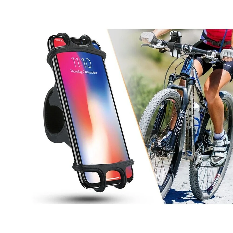 Fahrrad Handyhalterung aus Silikon – Universal Lenkerhalter für Smartphones von 4 bis 6,5 Zoll für Fahrrad und Motorrad