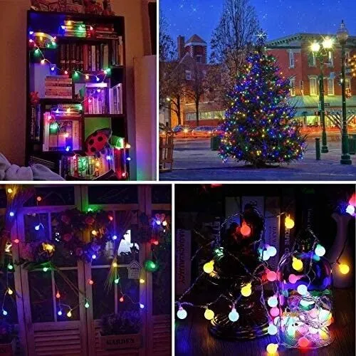 5M Weihnachtslicht 30LED Lichterkette Kugel Beleuchtung Garten Party Innen Außen