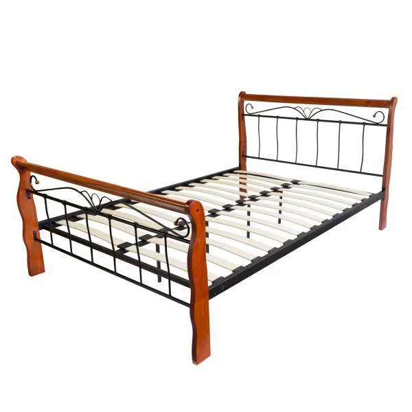 Metallbett 160x200cm Bettgestell Doppelbett 1008 schwarz