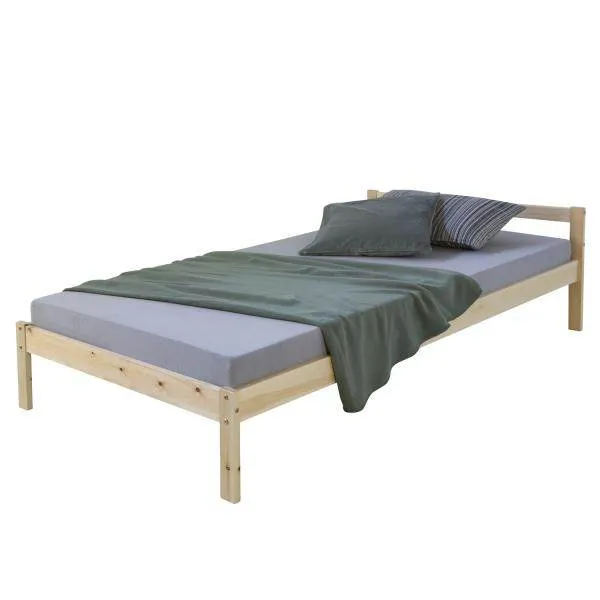 Holzbett Jugenbett Kinderbett 90x200 natur Bett Tagesbett Einzelbett Bettgestell