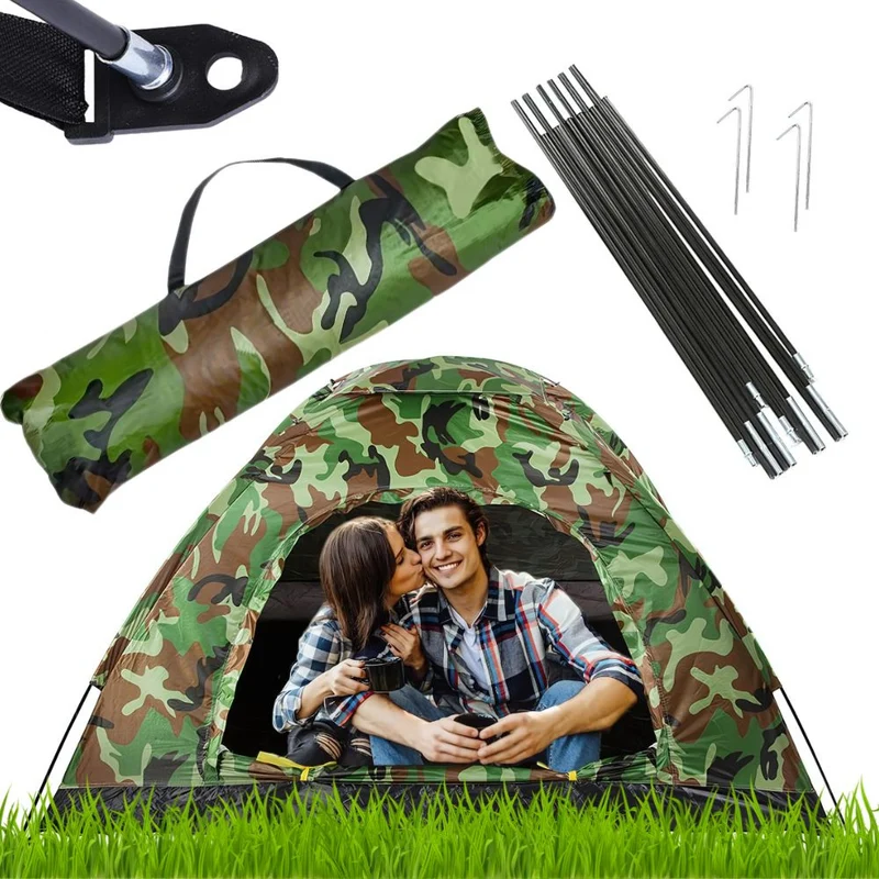 2 Personen Zelt 190x140x110 Kuppelzelt wasserdicht Moskitonetz Camping