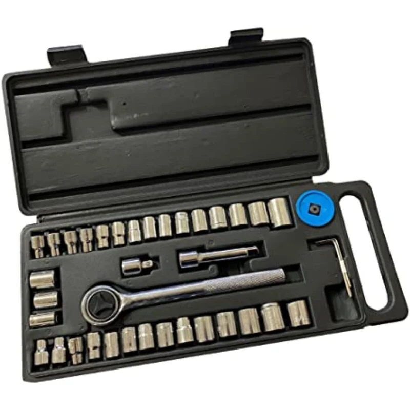 kippen 1242DA Steckschlüssel-Set, verchromt, 40-teilig