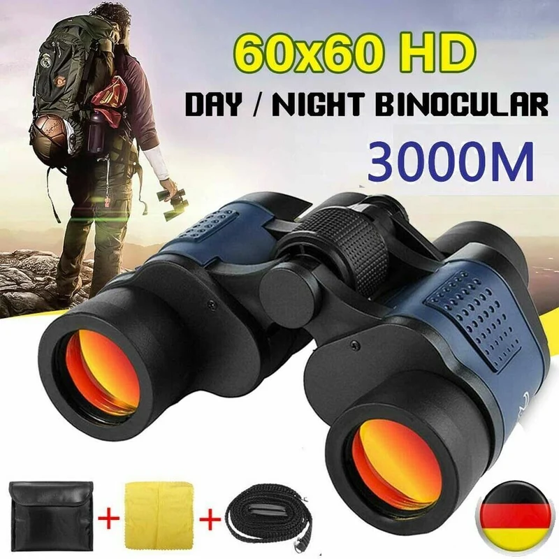 Fernglas 60x60 Zoom Feldstecher – Outdoor Jagd Vogelbeobachtung mit Tasche
