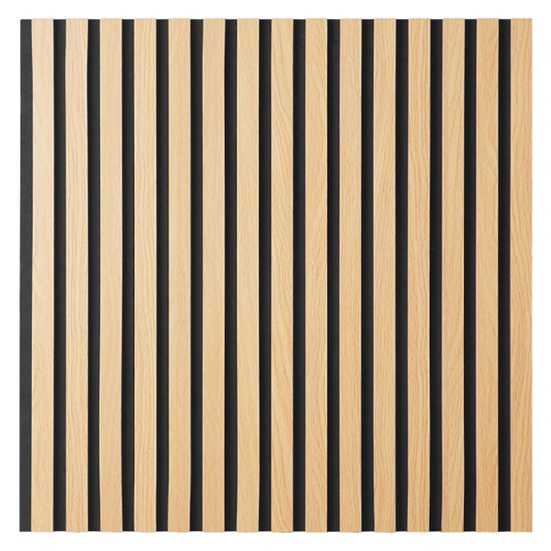 Akustikpaneele Wandpaneele 60 x 60 cm Natur Eiche Holz 3D Leisten