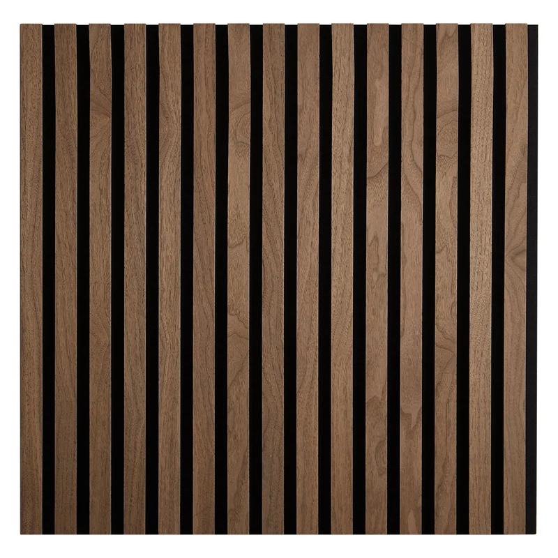 Akustikpaneele Wandpaneele 60 x 60 cm Braun Walnuss | Holz | 3D Leisten