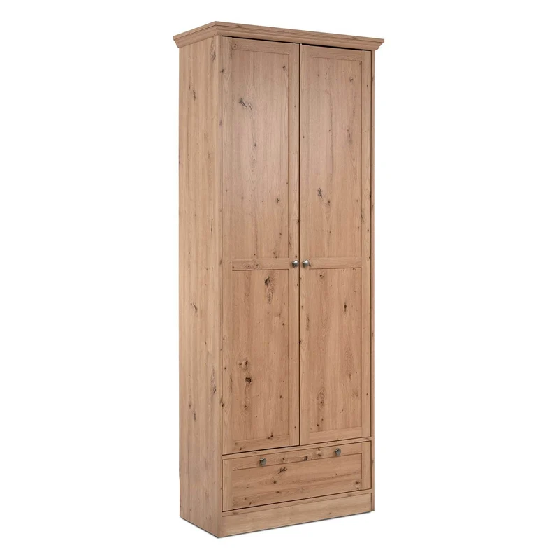 Kleiderschrank Garderobe Holz Eiche Schrank Massiv 2 Türen