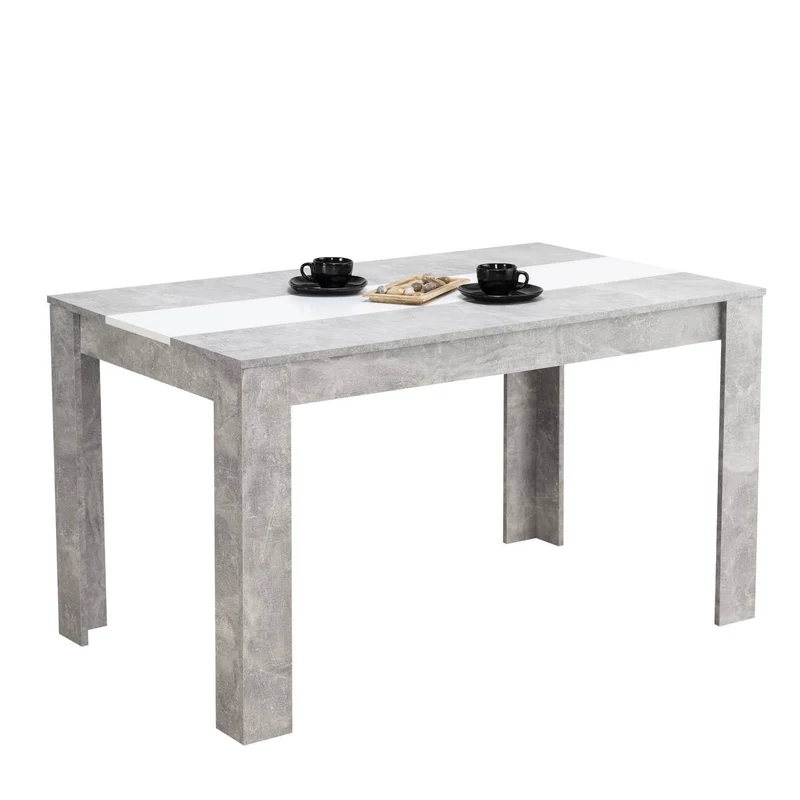 Esszimmertisch Holztisch 135x80 cm Massiv Grau