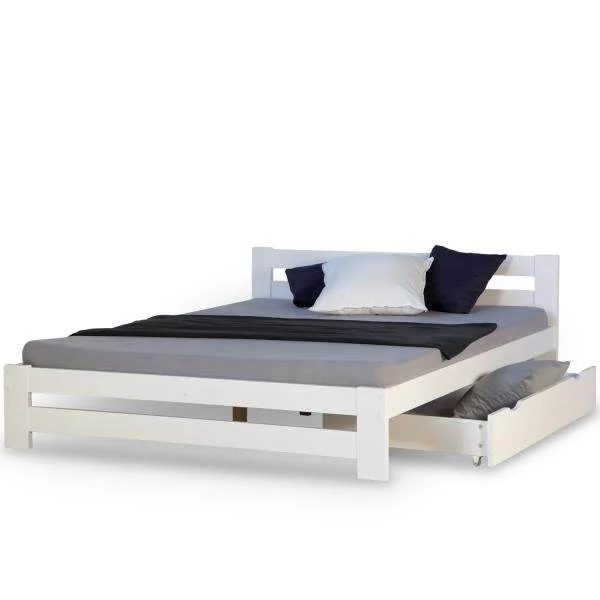 Doppelbett Holzbett 140x200 Weiss Kiefer Mit Bettkasten Bettgestell