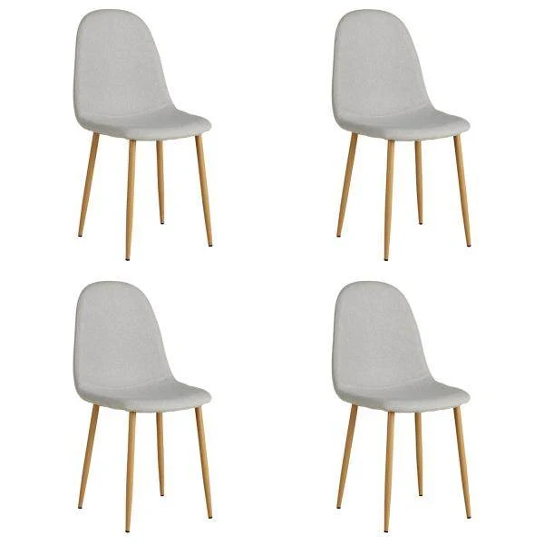4er Set Grau Esszimmerstühle Küchenstühle Polsterstühle Modern