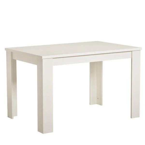 Esstisch ausziehbar Holztisch 120x80 cm Holz Massiv Weiss