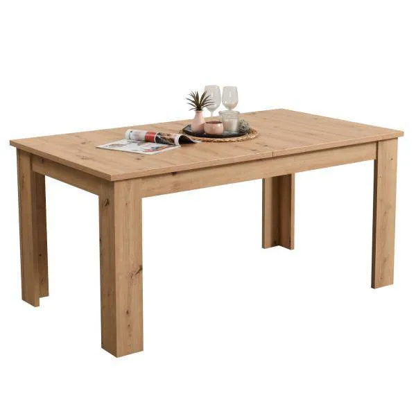 Esstisch ausziehbar Holztisch 160x90 cm Holz Massiv Eiche