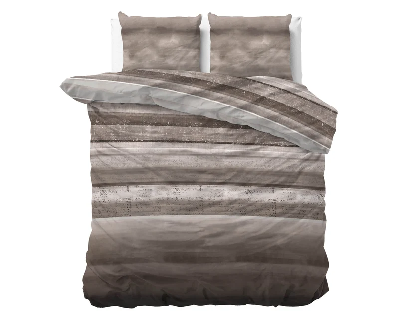 Bettbezug Flanel Marcus Taupe 140 x 220 cm