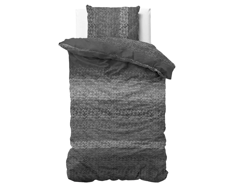 Bettbezug DH Flanel Gradient Knits Anthrazit 140 x 220 cm