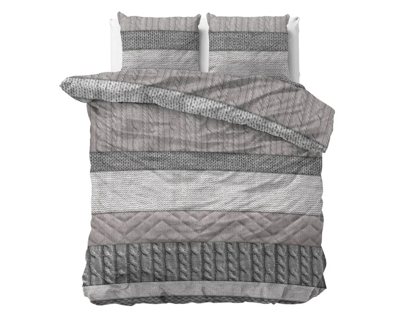 Bettbezug Flanel Elin Taupe 240 x 220 cm