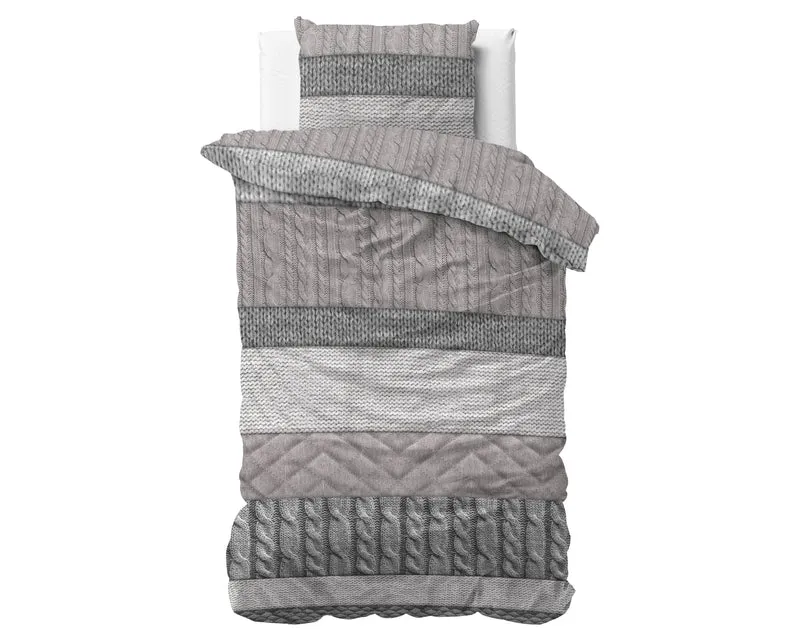 Bettbezug Flanel Elin Taupe 140 x 220 cm