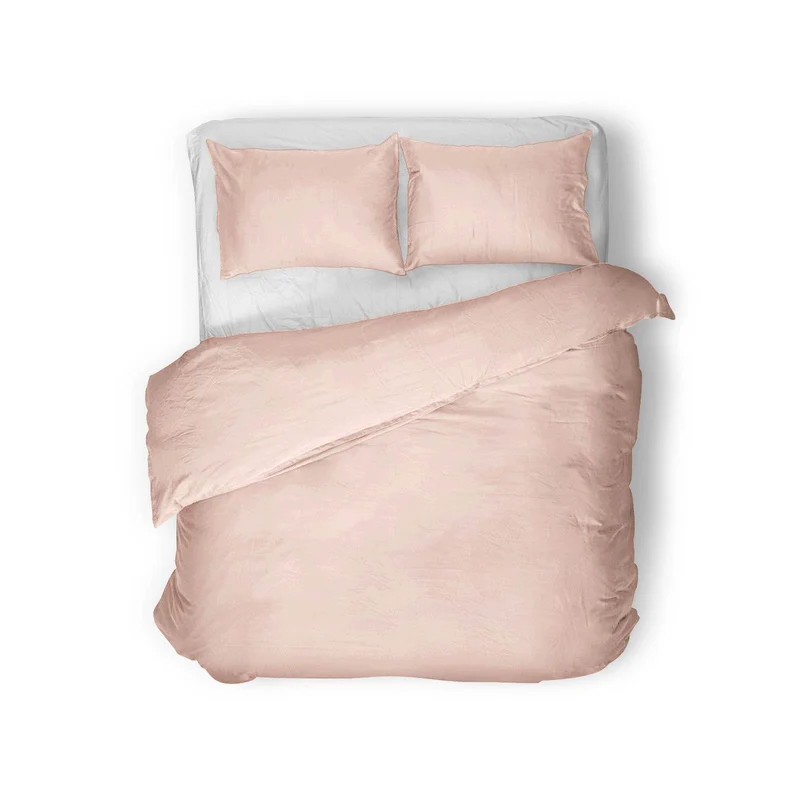 Bettbezug Egyptische Baumwolle Uni rosa 135 x 200 cm