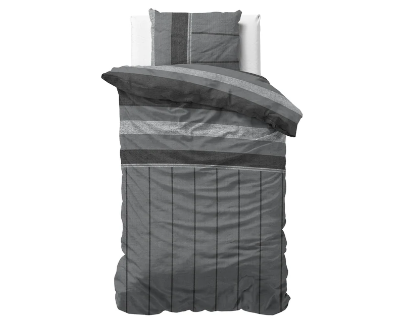 Bettbezug Flanel Kees Anthrazit 140 x 220 cm