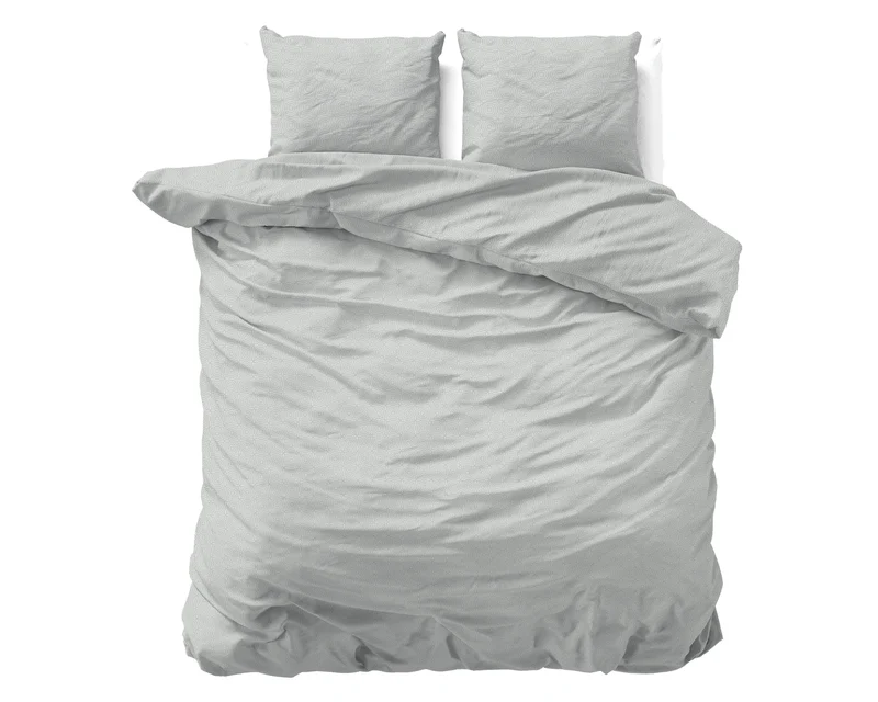Bettbezug Flanel Jason Grau 240 x 220 cm