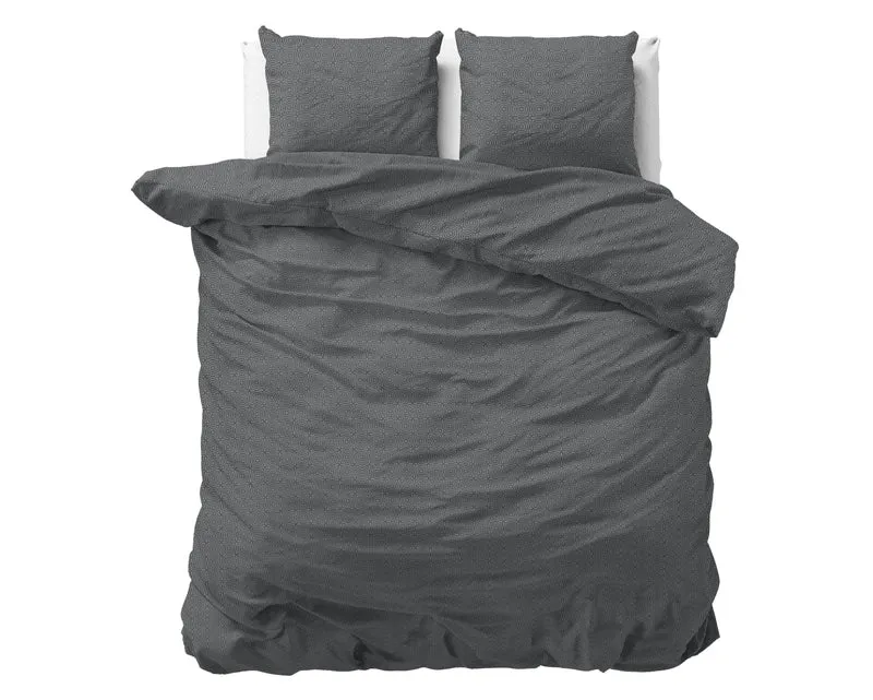 Bettbezug Flanel Jason Anthrazit 240 x 220 cm