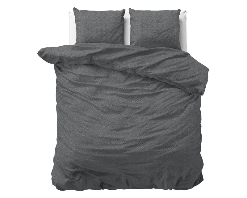 Bettbezug Flanel Jason Anthrazit 200 x 220 cm
