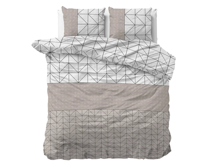 Bettbezug Flanel Gino Taupe 140 x 220 cm