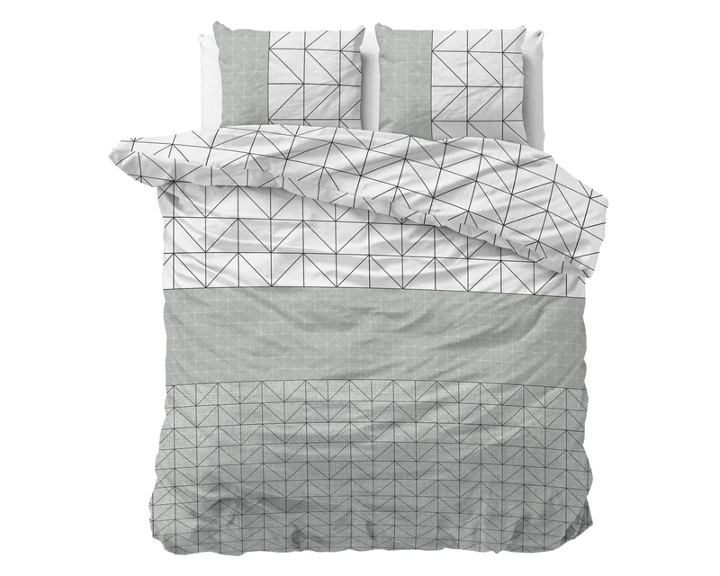 Bettbezug Flanel Gino Grau 200 x 220 cm