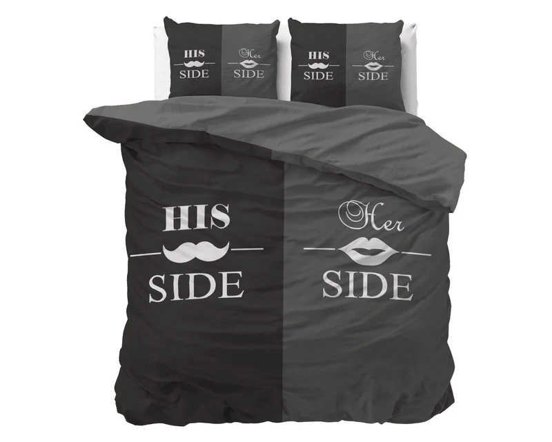 Bettbezug His and Her side 3 Schwarz 240x220 cm