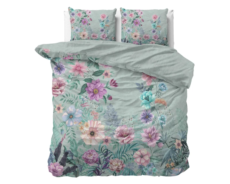 Bettbezug Flore blau 200 x 220 cm