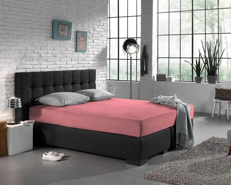 Einzel Jersey 135 gr. Spannbettlaken Rose 140 x 200 cm