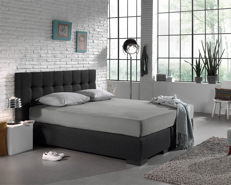 Einzel Jersey 135 gr. Spannbettlaken Grau 140 x 200 cm