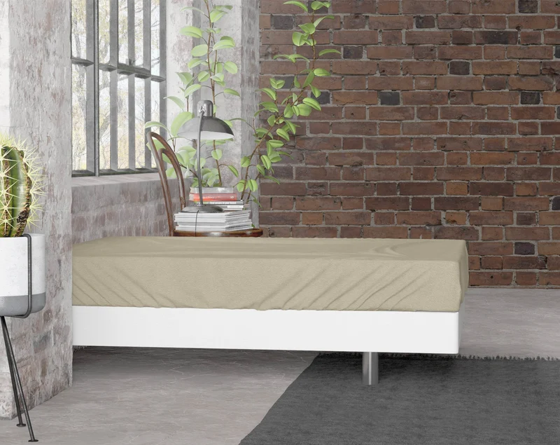 Flanel Premium Spannbettlaken Taupe 40 x 80 cm