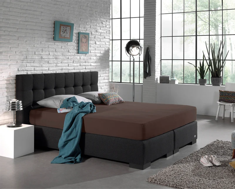 Einzel Jersey 135 gr. Spannbettlaken Deep Taupe 160/180 x 200 cm