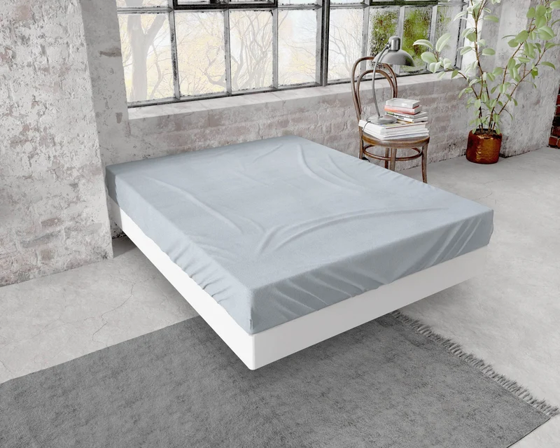 Flanel Premium Spannbettlaken Grau 180 x 200/210 cm