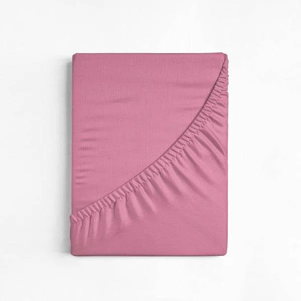 Baumwolle Spannbettlaken Rosa 200 x 220 cm