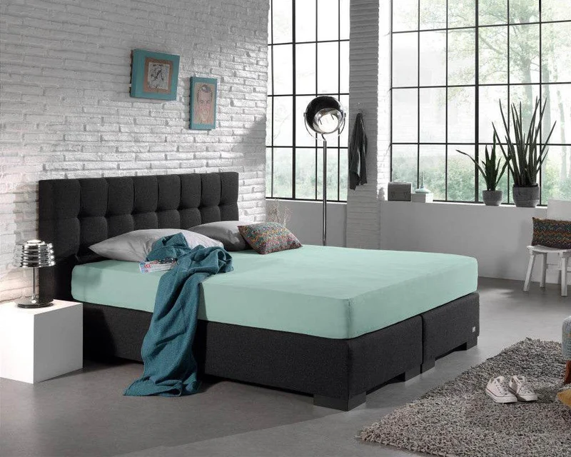 Doppelt Jersey 220 gr. Spannbettlaken Pastel Blau 190/200 x 220/230 cm