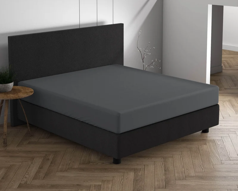 Doppelt Jersey 220 gr. Spannbettlaken Anthrazit 190/200 x 220/230 cm