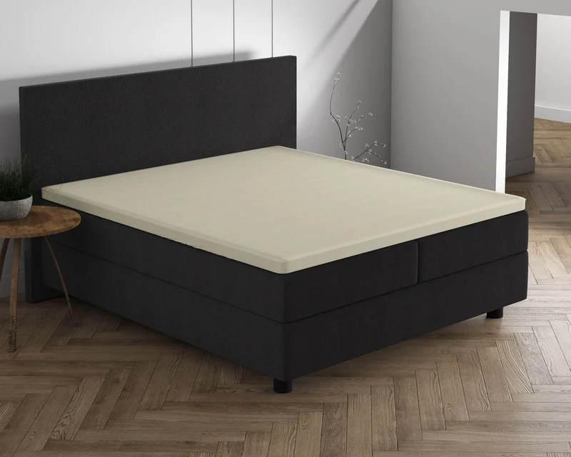 Doppelt Jersey 220 gr. Topper Spannbettlaken Creme 190/200 x 220/230 cm