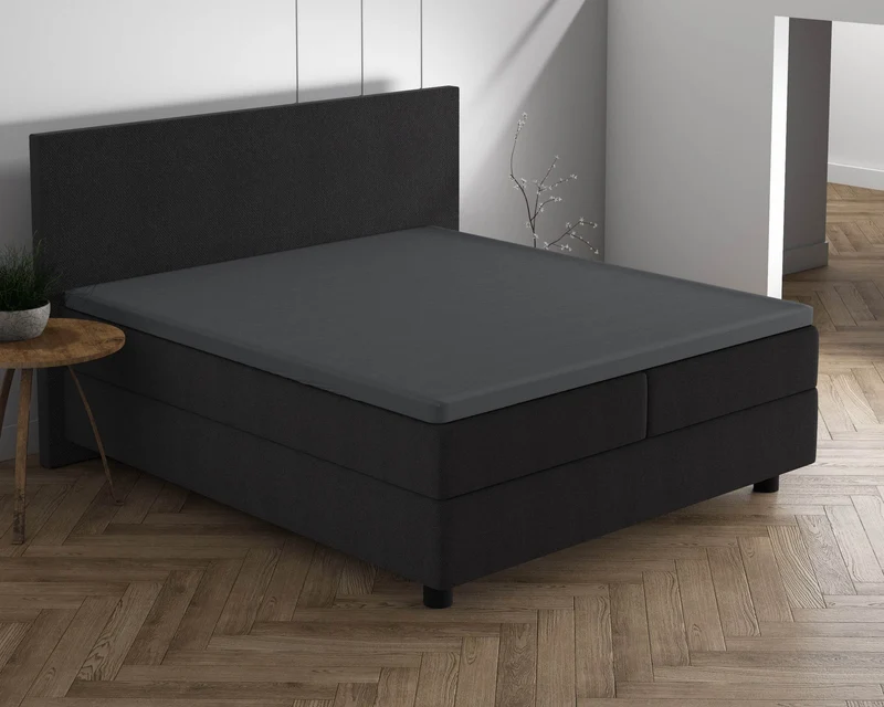 Doppelt Jersey 220 gr. Topper Spannbettlaken Anthrazit 140 x 200/220 cm