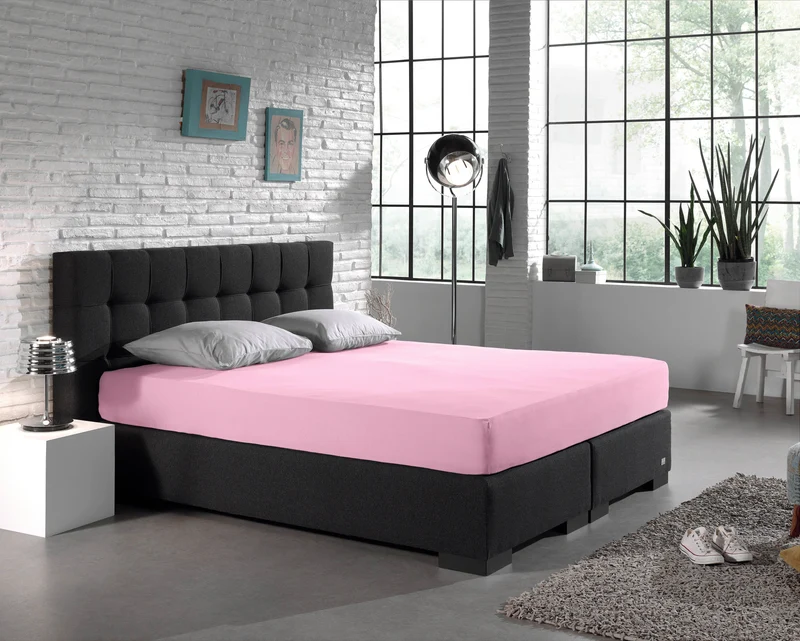 Doppelt Jersey 220 gr. Spannbettlaken Rose 80/100 x 220 cm