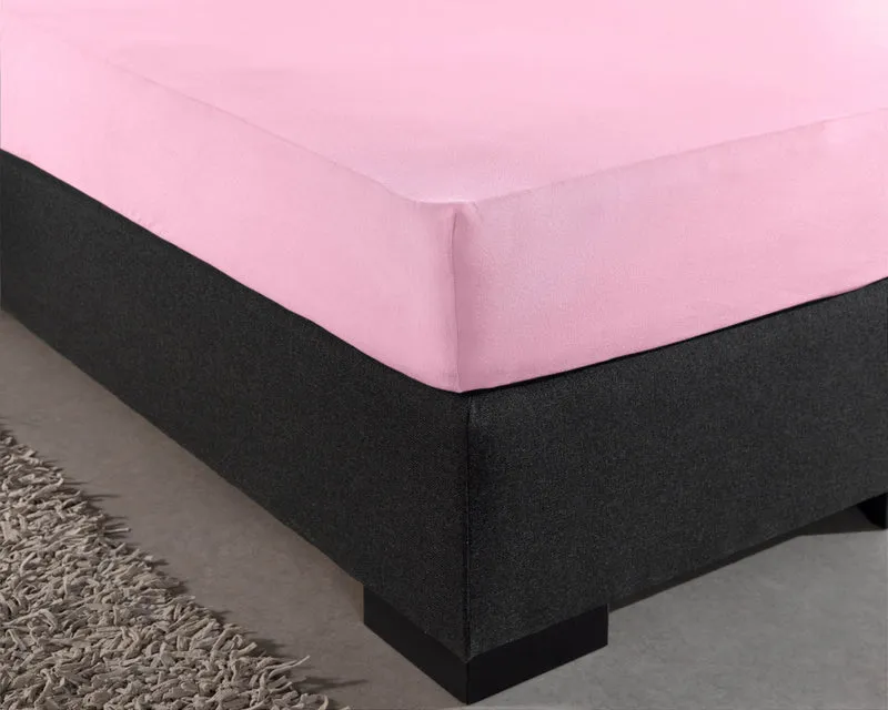 Doppelt Jersey 220 gr. Spannbettlaken Rose 160/180 x 200/220 cm