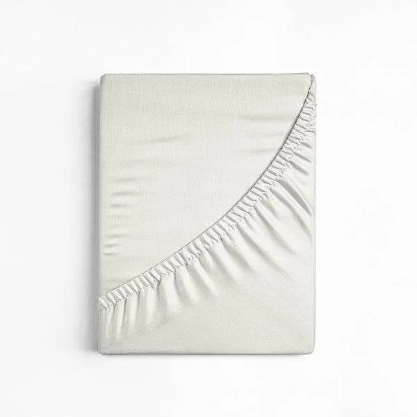 Baumwolle Spannbettlaken Creme 200 x 220 cm