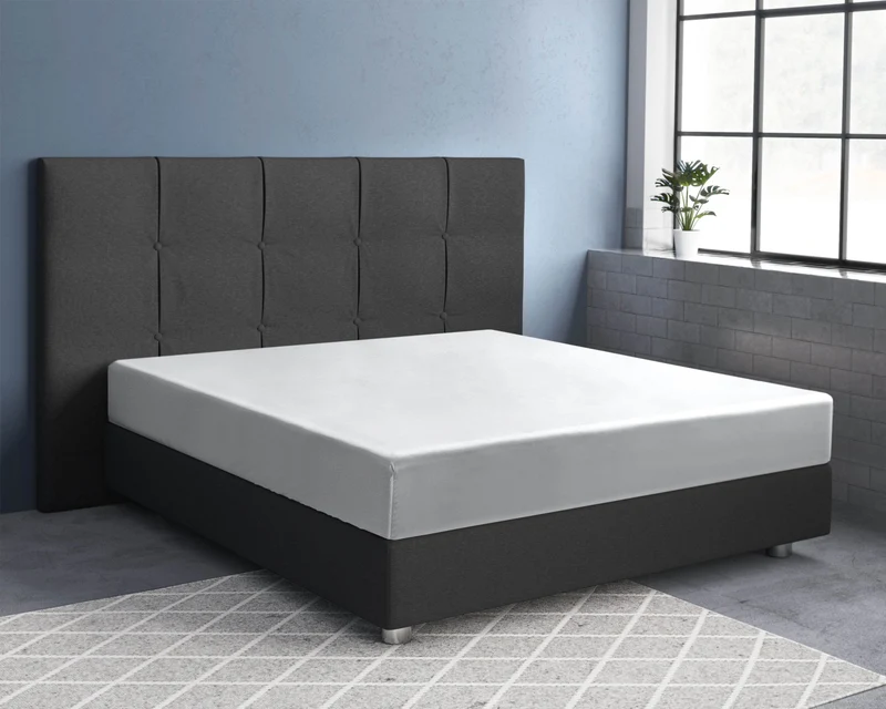 Satin Spannbettlaken Weiss 180 x 220 cm