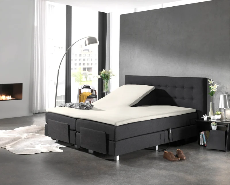 Split Topper Baumwolle Spannbettlaken Creme 160 x 220 cm