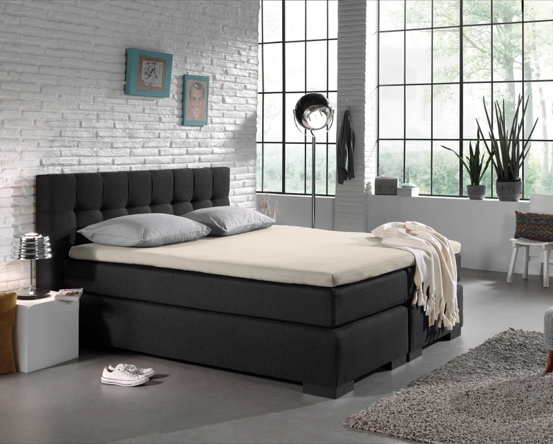 Jersey Topper Spannbettlaken Creme 190/200 x 200/220 cm