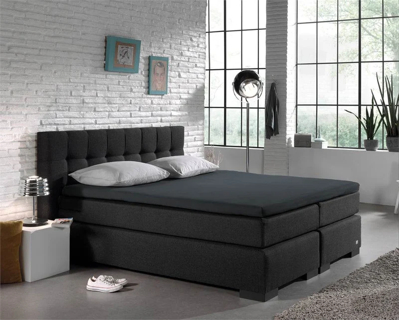 Split Topper Jersey Spannbettlaken Anthrazit 140 x 200 cm